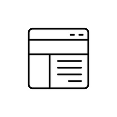 Web layout outline icons, minimalist vector illustration ,simple transparent graphic element .Isolated on white background