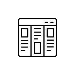 Web layout outline icons, minimalist vector illustration ,simple transparent graphic element .Isolated on white background