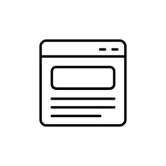 Web layout outline icons, minimalist vector illustration ,simple transparent graphic element .Isolated on white background