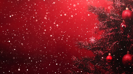 Wall Mural - red christmas background 