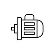 © Upnowgraphic Studio - Electric motor outline icons, minimalist vector illustration ,simple transparent graphic element .Isolated on white background