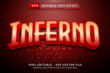 Wall Mural - inferno 3d text effect and editable text effect