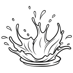 Water Splash vector silhouette