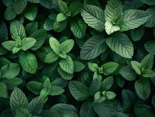 Mint leaves background