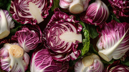 radicchio isolated on white background