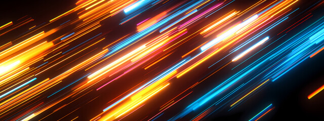 Neon Lines in Futuristic Speed