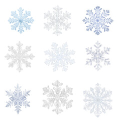 set of snowflakes