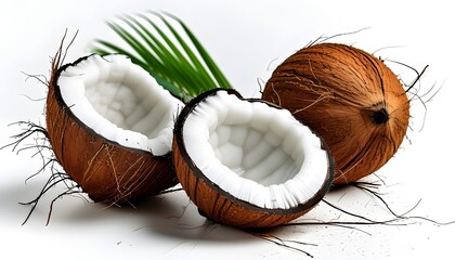 Fresh Coconut Isolated on White Background