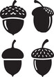 © Furqan - Acorn silhouette, Acorn icon, Acorn vector,