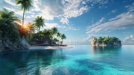 Wall Mural - Tropical Paradise Island