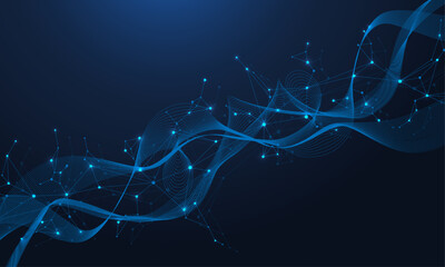 Wall Mural - global network connection. global business. social network communication. internet technology. vecto