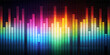 © Selena Moore - Music equalizer on black background. Rainbow sound equalizer wallpaper