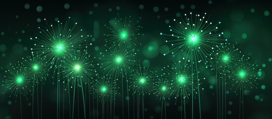 Poster - Glowing Green Dandelion Wishes