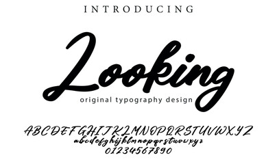 Looking Font Stylish brush painted an uppercase vector letters, alphabet, typeface