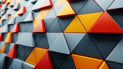 Wall Mural - Abstract colorful background with 3D geometric elements