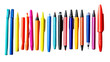 © Varunee - Colorful pencils arranged on a white background