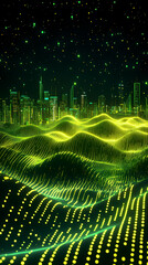 Wall Mural - Wave connection of future technology