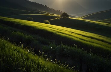 Landscape view showcases nature's greenery in stunning 4K