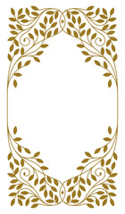 Poster - Vector design element and illustration in simple linear style - boho arch logo design element and frame for social media stories and posts, square border with ornament and copy space for text