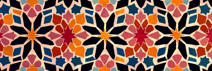 colorful morocco geometric pattern