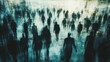 © Nakarin - Mysterious abstract figures in blurred crowd create an intriguing atmosphere