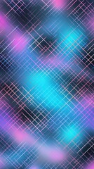 Wall Mural - Hologram grid pattern backgrounds purple illuminated.