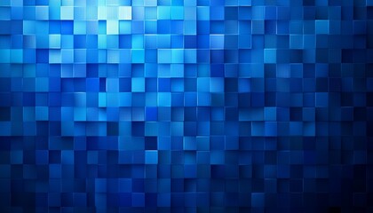 Wall Mural - a vibrant blue background featuring abstract squares in various shades, perfect for digital designs 