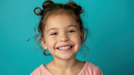 Portrait of a happy child with a missing tooth