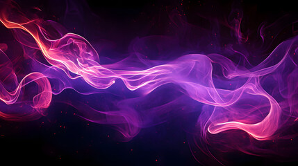 Wall Mural - purple fire power against black background