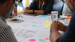 © Itsaraporn - A creative team sketching ideas for a disruptive new product during a design sprint
