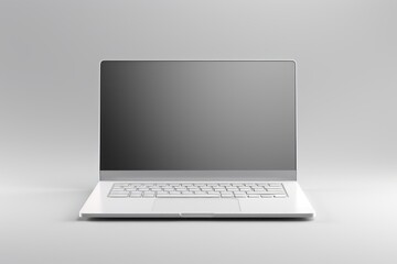 Wall Mural - blank plain white laptop mockup electronics computer hardware.