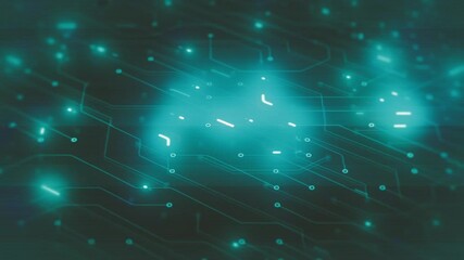 Wall Mural - computer motherboard chipset background/ animation of an abstract technology background with electro