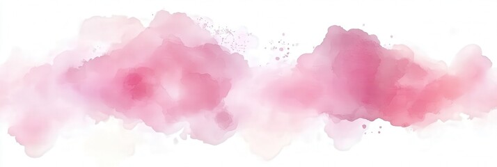 Canvas Print - Soft Pink Watercolor Cloud Background