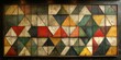 © Kukar Studio - Abstract geometric art composed of colorful triangles on a framed surface
