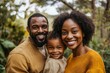 © Lumina Frame - Cheerful black family having fun in park, Generative AI