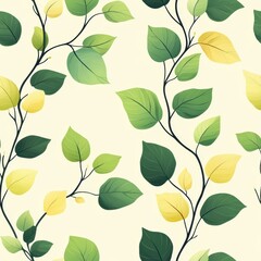Wall Mural - colorful leaf pattern on a soft background, nature-inspired design.