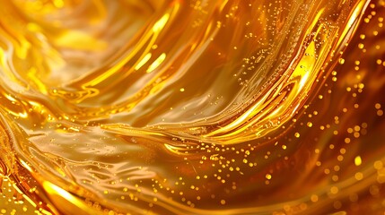 Abstract golden liquid texture background, engine oil