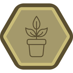 Poster - Plant Pot Vector Icon Design