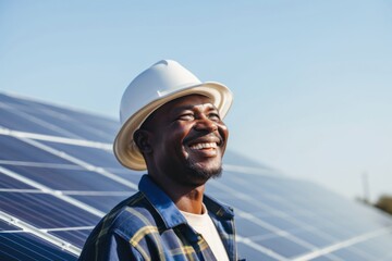 Poster - Solar panels adult happy sun.