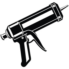 Caulking gun vector silhouette