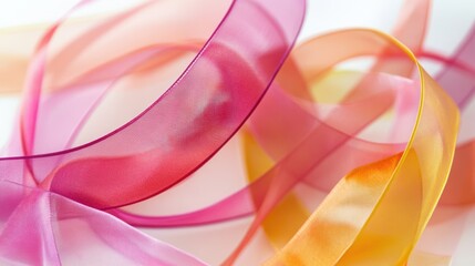 Poster - Colorful Ribbons in Soft Light