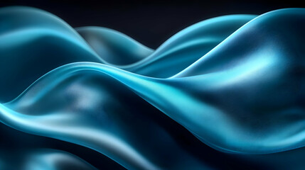 Abstract Blue Fabric Waves - Smooth and Flowing