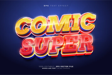 Sticker - Super Hero Comic 3D Cartoon Editable Text Effect Style