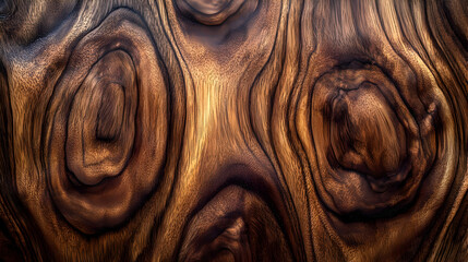 Close-up of Dark Brown Wood Grain Texture - Abstract Background