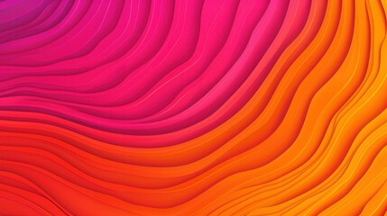 Canvas Print - vibrant abstract gradients, an immersive digital artwork featuring a dynamic interplay of orange and