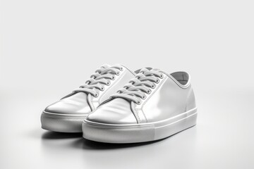 Canvas Print - Oil tin can  shoe footwear white.