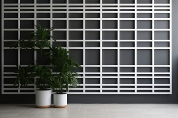 Wall Mural - Grids wall architecture backgrounds.