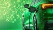 © Sangsung - Electric Vehicle Charging with Digital Network Background