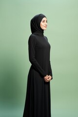 Poster - Black hijab portrait standing fashion.