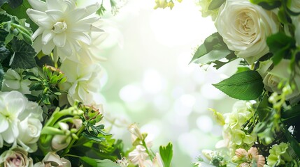 Poster - Green_fresh_flowers_sunshine_halo_display_board